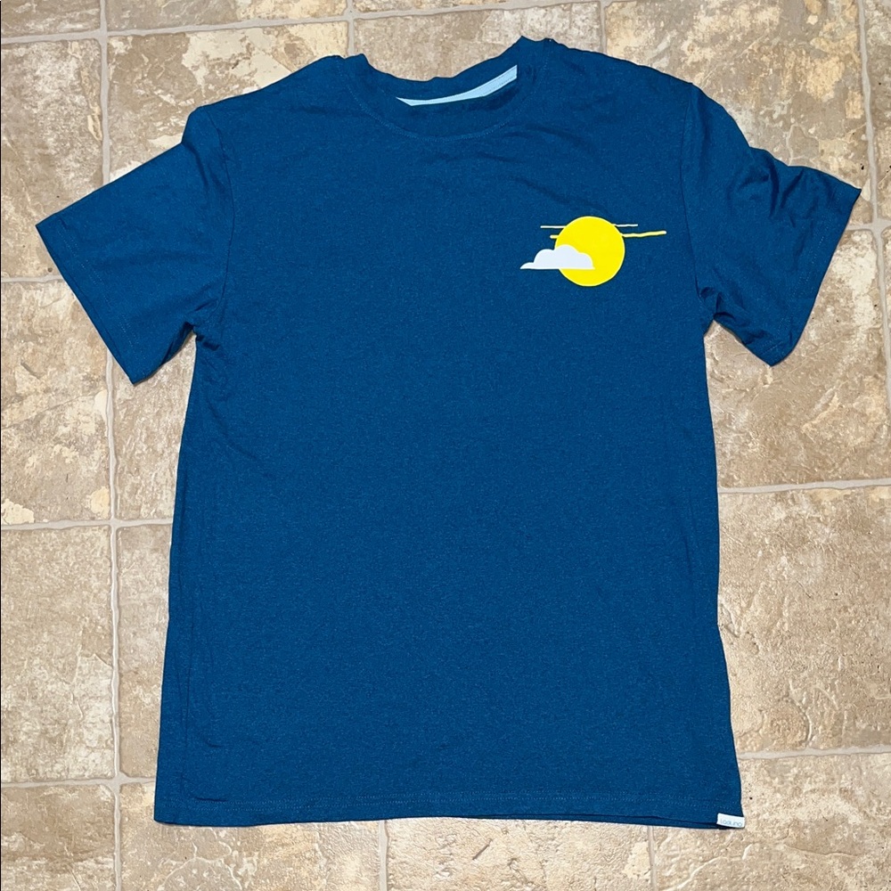 **Last chance** Laguna Blue Tee with Yellow Sun Design
